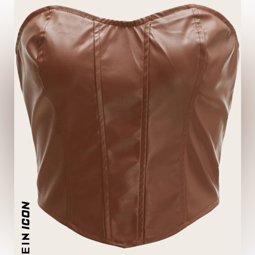 Brown tube top corset small NEW